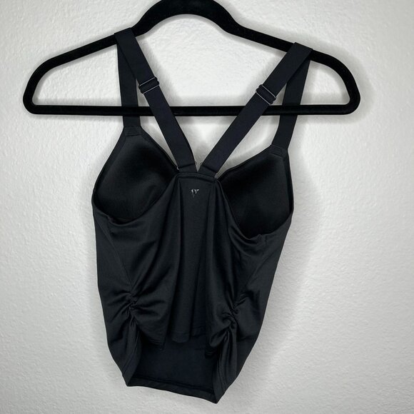 Victorias Secret On Point Black Ruched Strappy Sports Bra top S - Picture 7 of 9